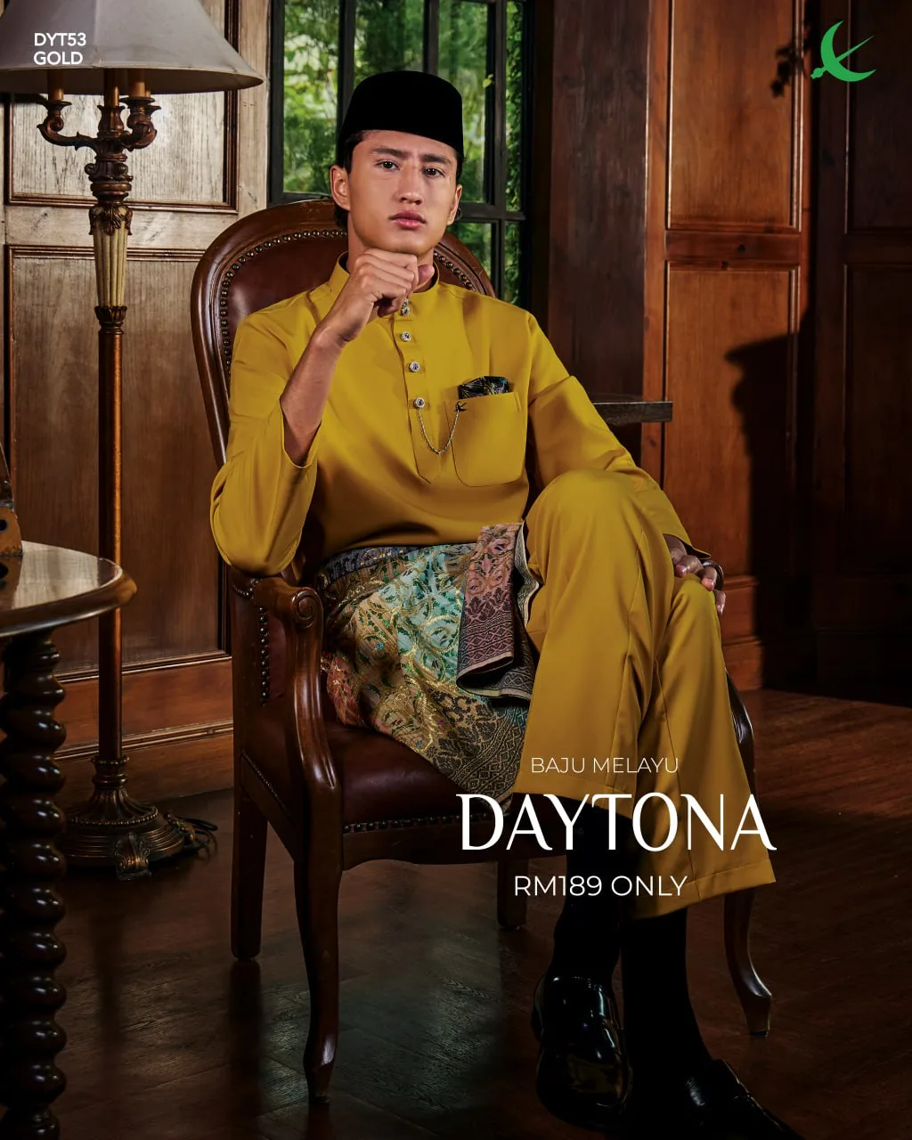 Baju Melayu Elrah Daytona Gold