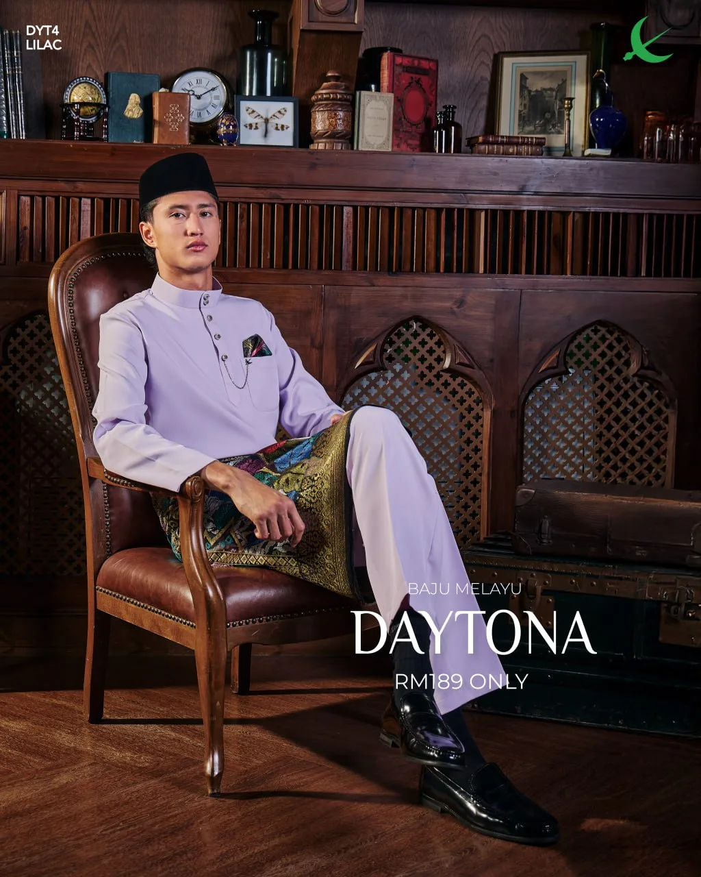 Baju Melayu Elrah Daytona Lilac